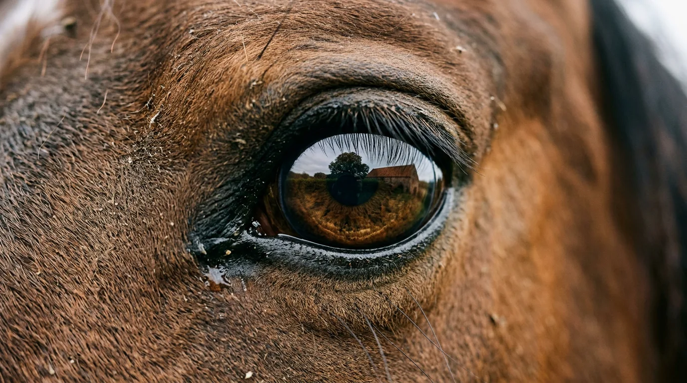 Un regard de cheval, Écurie de l'Île, Saint-Pierre-de-Chérennes